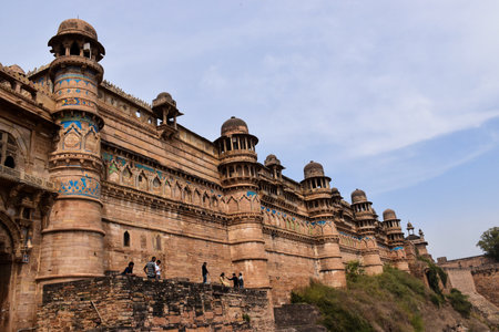 Gwalior, Madhya Pradesh/India : March 15, 2020 - 'Gwalior Fort' it is hill fort near gwalior and described as 'the Pearl amongst fortresses in India' built in 8th Centuryのeditorial素材