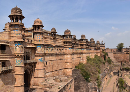 Gwalior, Madhya Pradesh/India : March 15, 2020 - Man Singh Palace of 'Gwalior Fort'のeditorial素材