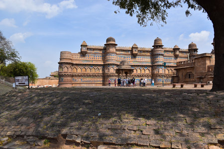 Gwalior, Madhya Pradesh/India : March 15, 2020 - 'Gwalior Fort' it is hill fort near gwalior and described as 'the Pearl amongst fortresses in India' built in 8th Centuryのeditorial素材
