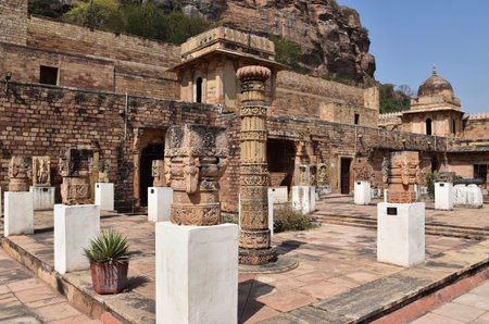 Gwalior, Madhya Pradesh/India : March 15, 2020 - 'Gujari Mahal' in Gwalior Fortのeditorial素材