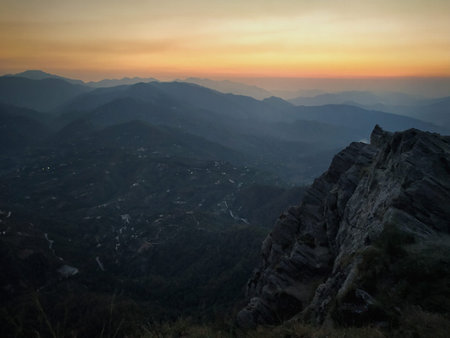 Sunset in the mountains