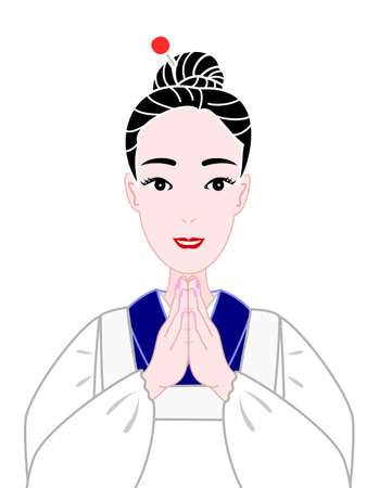 Japanese mother in joyのイラスト素材