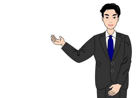 businessman showingのイラスト素材