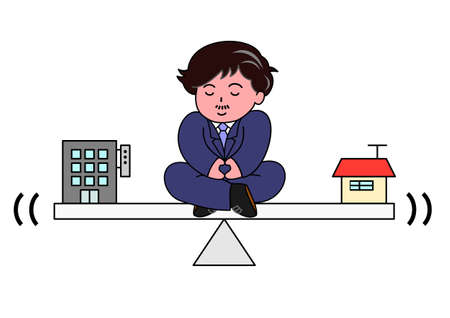 work life balanceのイラスト素材