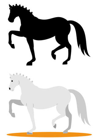 dressage horseのイラスト素材