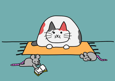 pet obesityのイラスト素材