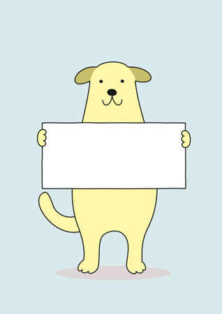 dog with a cardのイラスト素材
