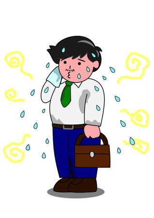 Sweaty manのイラスト素材
