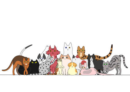 Group of catsのイラスト素材