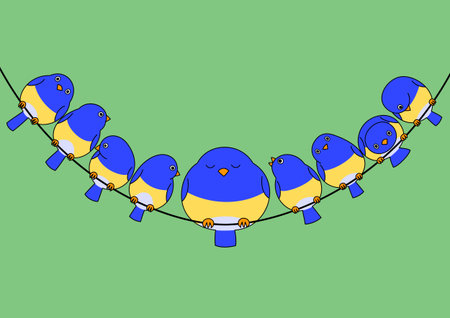 fat blue bird