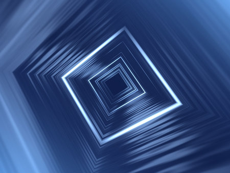 abstract dark blue tunnel luminous background