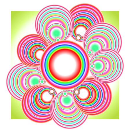 Abstract coloured flower background. Vector illustration.のイラスト素材