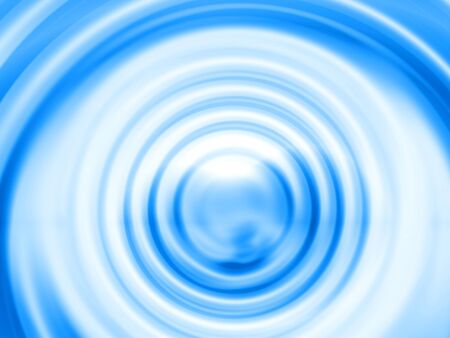 Beautiful abstract blue concentric ripples backgroundの写真素材