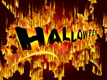 Mystic fire art inscription for Halloween Event
の写真素材