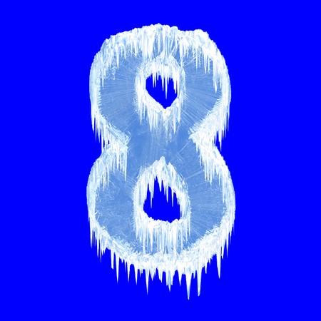 Icing alphabet. Number eight の写真素材