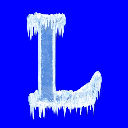 Icing alphabet. Letter L. Upper case の写真素材