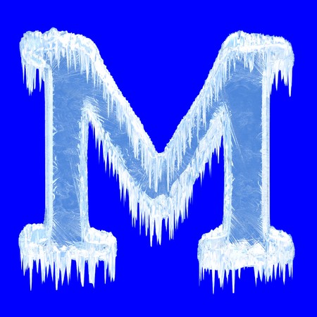 Icing alphabet. Letter M. Upper case 
の写真素材