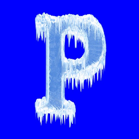 Icing alphabet. Letter P. Upper case の写真素材