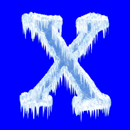 Icing alphabet. Letter X. Upper case の写真素材