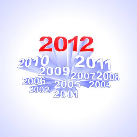 Extruded inscription "2012"のイラスト素材