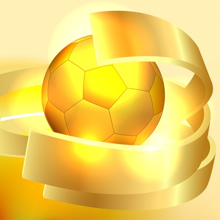 Gold soccer ball backgroundのイラスト素材