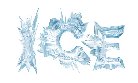Ice crystal letters  The Word - Iceの写真素材