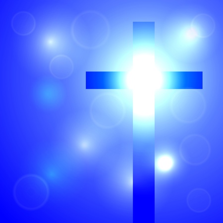 Cross shines a beautiful lightのイラスト素材