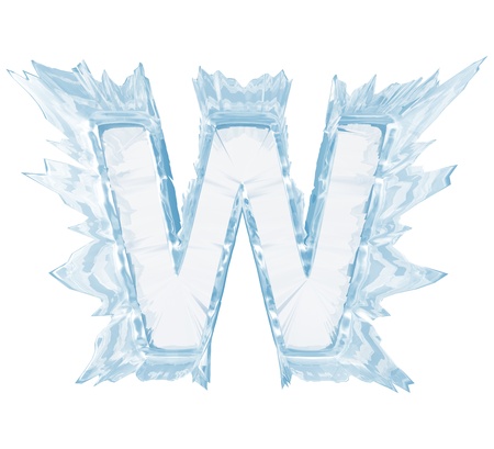 Isolate on white letter of the ice crystal fontの写真素材