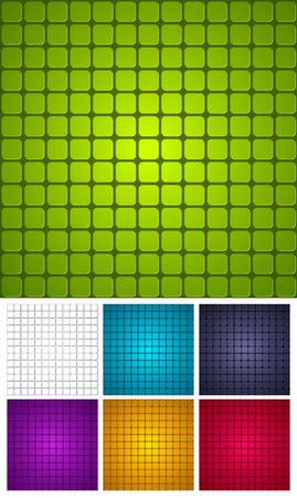 Tiled background of repeating rectangles with rounded corners.のイラスト素材