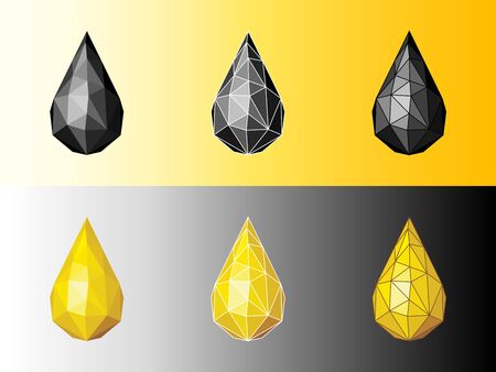 Drop of oil. Icon of oil. Oil icon. Lube icon. Fuel Icon. Petroleum icon. Mineral oil icon.のイラスト素材