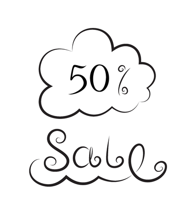 Lettering Sale. Sale icon with beautiful oriental letteringのイラスト素材