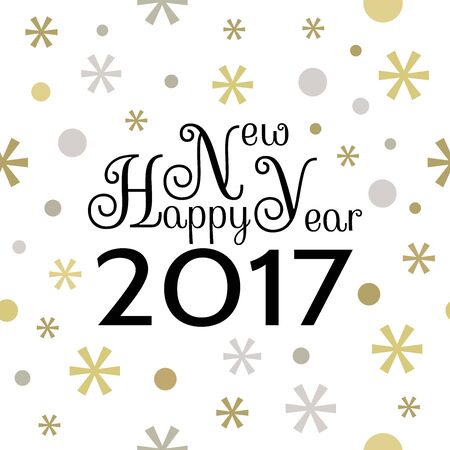 2017 Happy New Year background. Seamless pattern element for cover, print, web, wrapping. Vector illustrationのイラスト素材