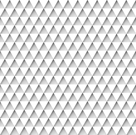 White geometric seamless pattern of triangles creating embossed relief on paperのイラスト素材