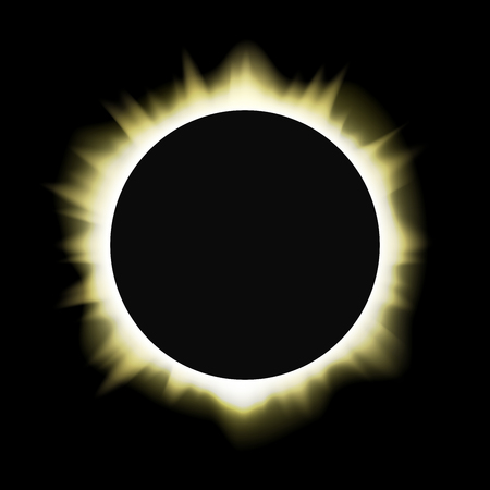 Illustration of a total sun / solar eclipse. Vectorのイラスト素材