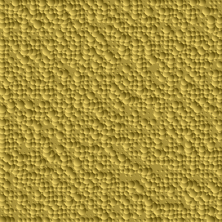 Abstract grungy golden background from many circles. Bump texture. Vector illustrationのイラスト素材