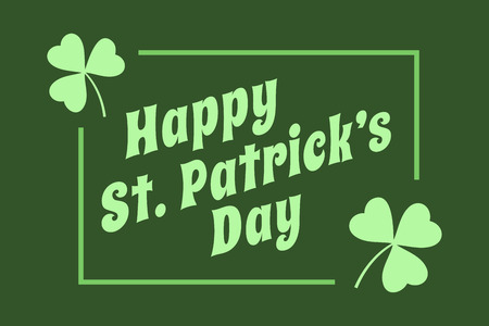 Minimalistic design greeting card inscription Happy St. Patrick's Dayのイラスト素材