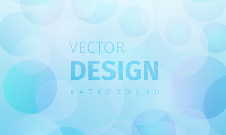 Abstract background with dynamic circles. Pastel blue bubbles. Vector illustration of light spheres . Modern trendy banner or poster designのイラスト素材