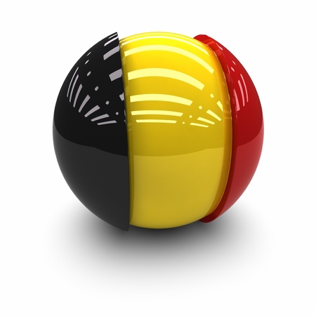 3D  - Flag of Belgiumの写真素材
