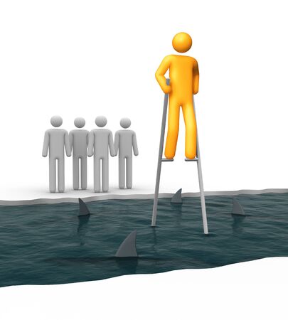 Courage, Risk and Successの写真素材