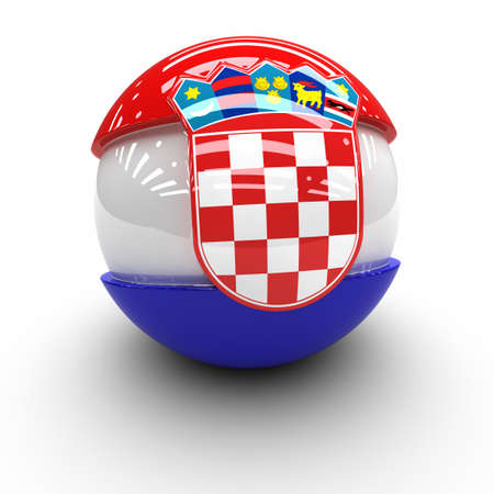 3D  - Flag of  Croatiaの写真素材
