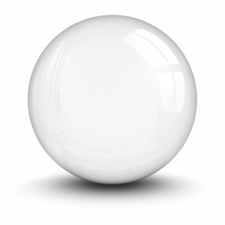 Crystal ball isolated on white backgroundの写真素材