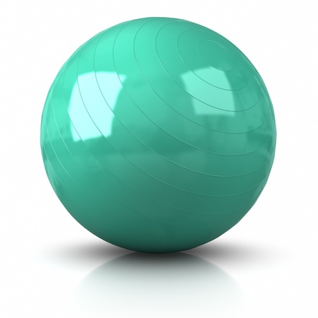 3D Fitness Ball. Clipping path included.の写真素材