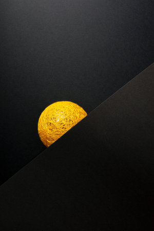 Clean and minimalist yellow color design with black background