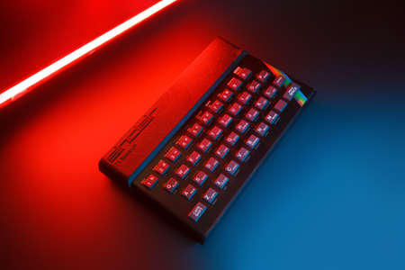 Spain, 21st August 2021: retro Sinclair ZX Spectrum 48k home computerのeditorial素材