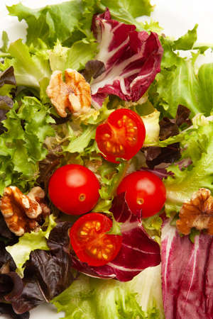 vegetable salad texture background close-upの写真素材