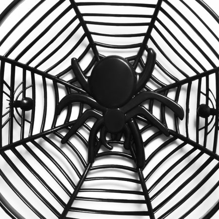 spider web on white backgroundの写真素材