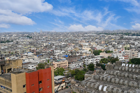 Surat, Gujarat / India - November 21, 2019 : Indian Surat City Aerial Viewのeditorial素材