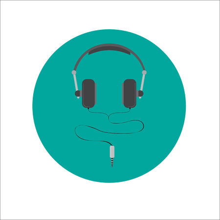 Headphones. Vecotr Illustrationのイラスト素材
