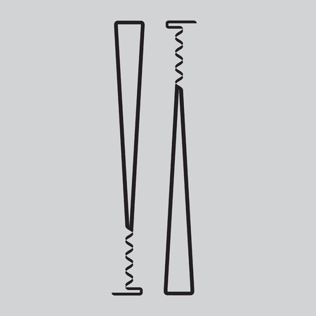 Two Baseball Bats. Illustration, Vectorのイラスト素材