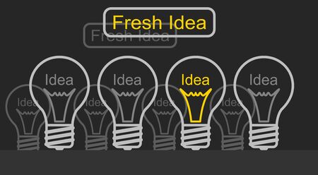 Fresh Idea light bulb creative conceptのイラスト素材